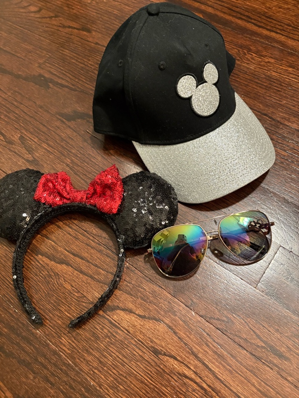 Disney women's hat, headband, and sunglasses